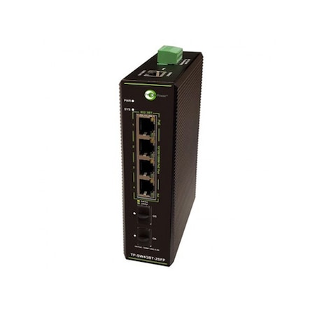 Tycon Systems Poe Switch, Gige 4X 802.3Bt, 2Xsfp, Mgmt, Din TP-SW4GBT-2SFP